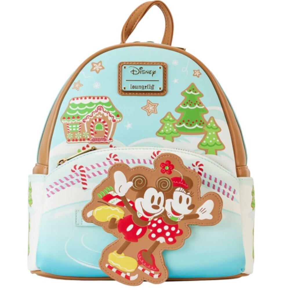 NEW Loungefly Disney Mickey and Minnie Ice Skating Holiday (Scented) - Picture 7 of 7